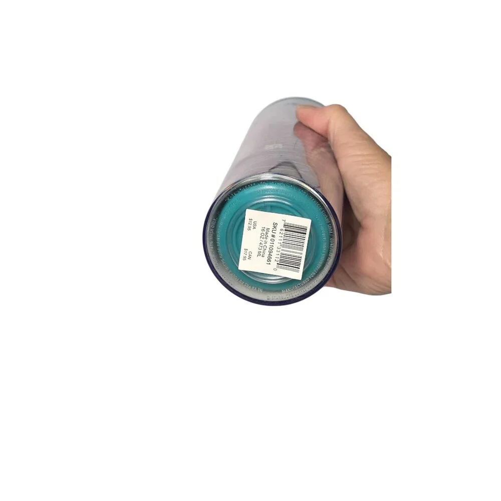 Starbucks Christmas Tree Tumbler 12 Oz Blue Gradient Double-Wall With Lid Holida - Picture 4 of 5